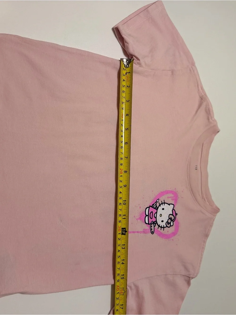 Kids Sanrio Hello Kitty Pink Graphic T-Shirt Artist Palette Heart Size 6-7